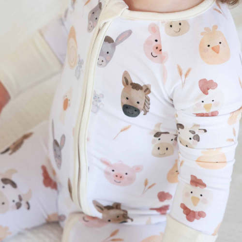 Barnyard Buddies Convertible Zip Romper | Caden Lane