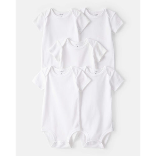 Baby 5-Pack Short-Sleeve Bodysuits - White