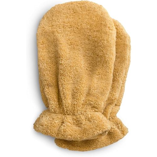 mushie Baby Bath Mitt | Organic Cotton | Pack of 2 (Fall Yellow)