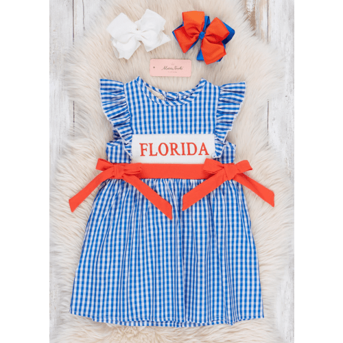 Florida Smocked Gingham Dress