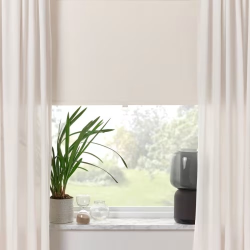Black Out Curtain Panel, beige - IKEA