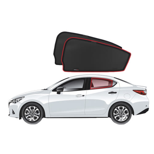 Toyota Yaris iA Sedan/Hatchback 4th Gen Rear Door Car Window Sun Shades (DJ; 2014-Present)