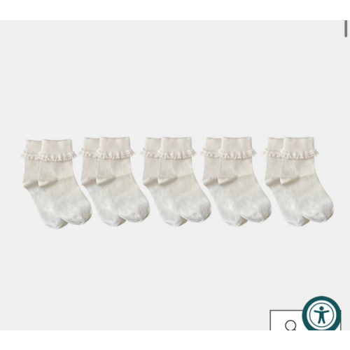 Pure Organic Lace Socks - 5 Pairs 98% Cotton – Q for Quinn