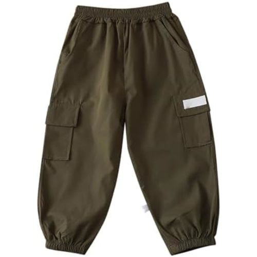Toddler Hiking Cargo Pants Baby Boys Girls Quick Dry Joggers Kids Pull on Baggy Trousers Lightweight Wide Leg Athletic Pants