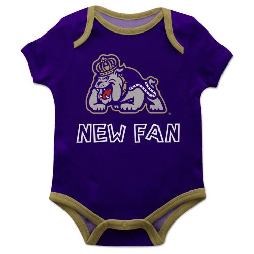 JMU Dukes Vive La Fete Infant Game Day Purple Short Sleeve New Fan Mascot Bodysuit