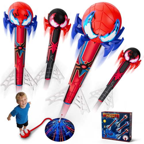 Aogsiyt, Outdoor Launch Toy for Kids, Foam Rockets with Web Pump