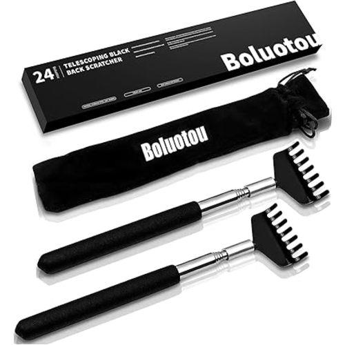 Kuvvfe 2 Pack Portable Extendable Back Scratcher, Stainless Steel Telescoping Back Scratcher with Beautiful Present Packaging