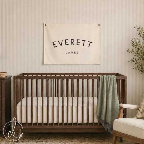 Baby name flag | canvas flag | nursery name sign | custom name banner | boho nursery decor | D2