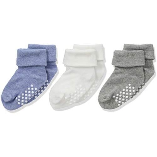 Jefferies Socks Unisex Baby Girl's Boy's Non-Skid Cotton Turn Cuff Socks 3 Pair Pack