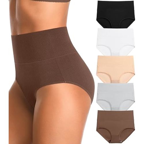 High Waisted Womens Underwear Cotton Tummy Control Postpartum Essentials Full Coverage Panties Soft Comfortable Briefs