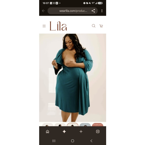 Lila Labor & Postpartum Gown in Deep Teal
