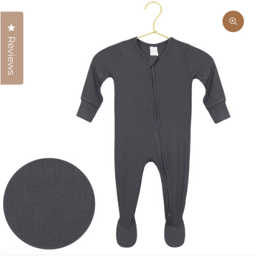 Hudson Ribbed Zipper Footies