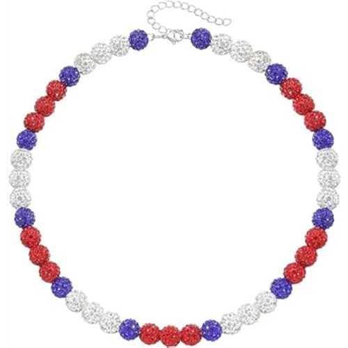 Baseball Necklace - Rhinestone Baseball Necklace - 16" / 18" Ice Collection Bling Beaded Chain - Baseball Accessories for Men Women and Baseballer