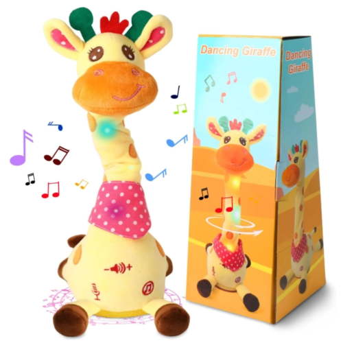 Dancing Talking Giraffe with Multi - Fun – Sings 10 Songs, Dances, Repeats What You Say, Lights Up! Musical Stuffed Animal for 6-12 Months & Toddlers 1-3, Top Gift