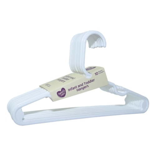 Parent's Choice Infant Toddler Hangers White 10 Count Slim Space-Saving Design - Walmart.com