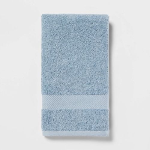 Performance Plus Bath Towel Light Blue - Threshold™: Heavyweight Cotton, Jacquard Terry, OEKO-TEX Certified