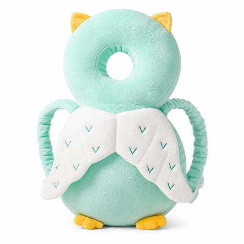 Gofinoday Baby Head Cushion Backpack, Adjustable Plush Toddler Walking Cushion, Soft Cartoon Owl Design