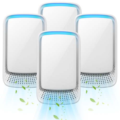 Kqiang Plug In Air Ionizers for Home Quiet Operation Air Cleaner for Bathroom,Living Room,Office,Kitchen,Pet Room,Portable Negative Ion Air Purifier for Bedroom -4 Units