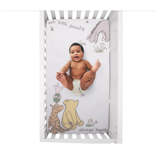 Disney Classic Pooh Naturally Friends Ivory and Taupe 100% Cotton Phot – NoJo Baby