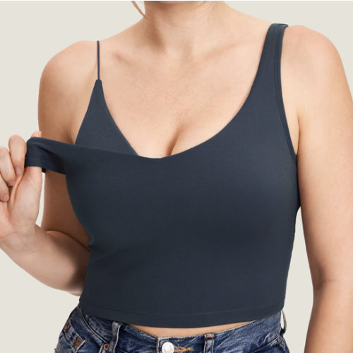 MOMANDA Women's Natrelax® Nursing Crop Tank Top - V Neck
