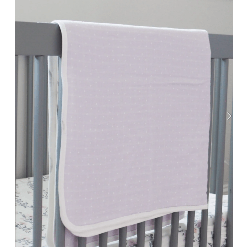 Muslin Blanket - Lavender Stars/White
