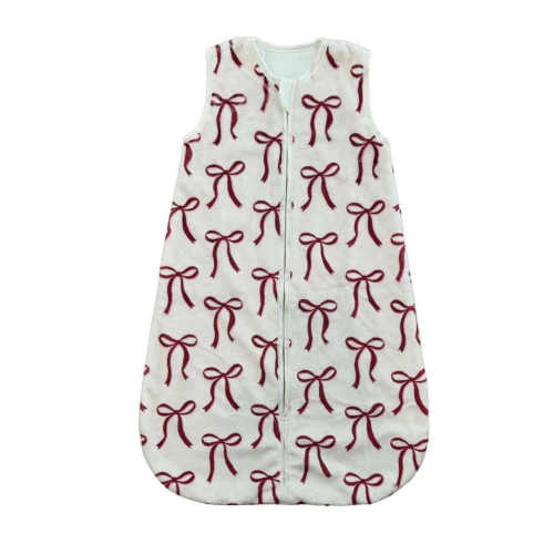 Red Ribbon Bows Wearable Minky Blanket | Minky Couture