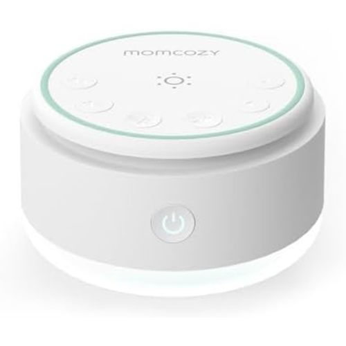 Momcozy Sound Machine for Baby | Portable White Noise Sound Machine for Sleep Rechargeable | 20 Sleep Sounds White Noise Machine with Nursery Night Light | Travel Sleep Sound Machine Battery Based