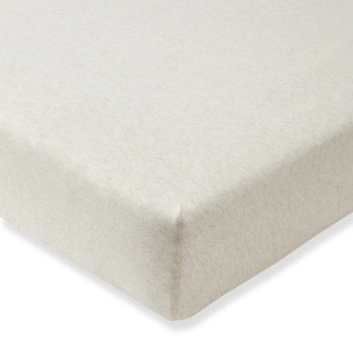 Solid Organic Cotton Fitted Crib Sheet Sandy Pink