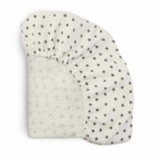Mushie Extra Soft Muslin Crib Sheet - Black Daisy