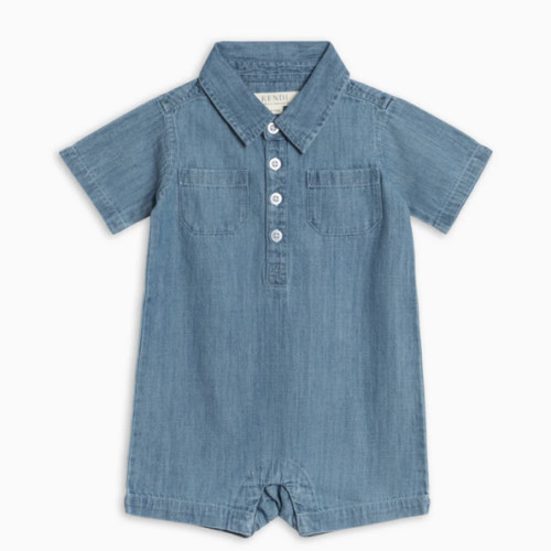 Ted Chambray Collared Romper