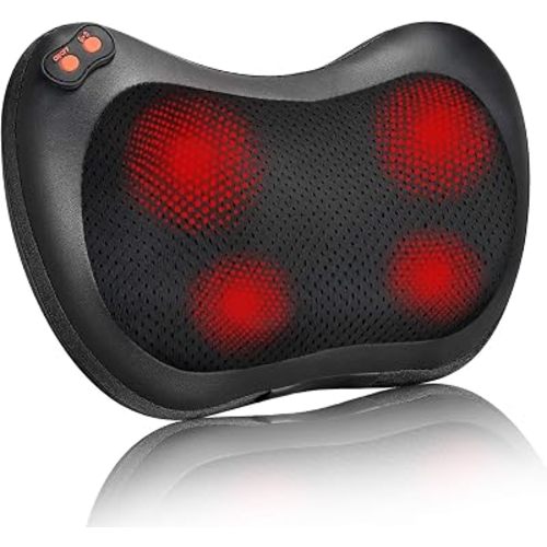 iKristin Back Massager, Shiatsu Neck Massager with Heat, Electric Back Massager for Shoulder, Back, Leg, Deep Tissue Kneading Massage to Relief Muscles, Massage Pillow for Mom/Dad/Women/Men M