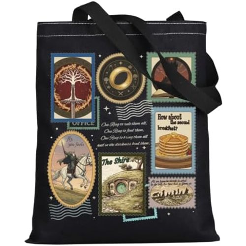 WZMPA Frodo Another Adventure Tote Bag Novel Lover Gift Fantasy Movie Reusable Grocery Bag Fantasy Film Merchandise