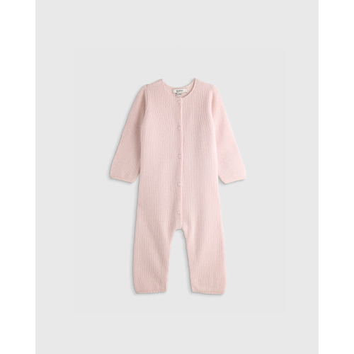 Washable Cashmere romper - Baby in Minimal Pink