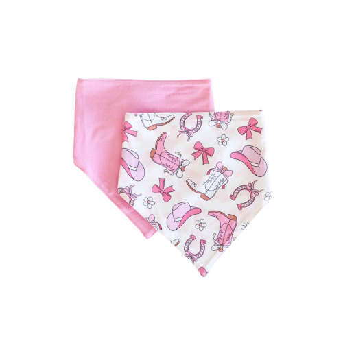 Rodeo Dreams 2pc Bandana Bibs | Pink
