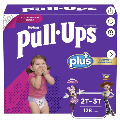 Pull-Ups Girls' Learning Designs Training Pants, 2T-3T, 128 Ct