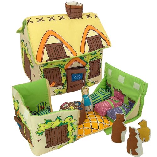 Goldilocks and The Three Bears Fabric Interactive Pretend Soft Play Activity Toy Set