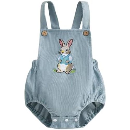 Dcohmch Infant Baby Boy Girl Summer Outfit Cute Animal Embroidery Sleeveless Romper Overalls Newborn Clothes