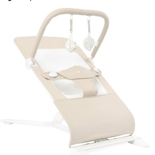Baby Delight Alpine Deluxe Portable Bouncer, Infant, 0-6 Months, 100% GOTS Certified Cotton Fabrics, Organic Oat