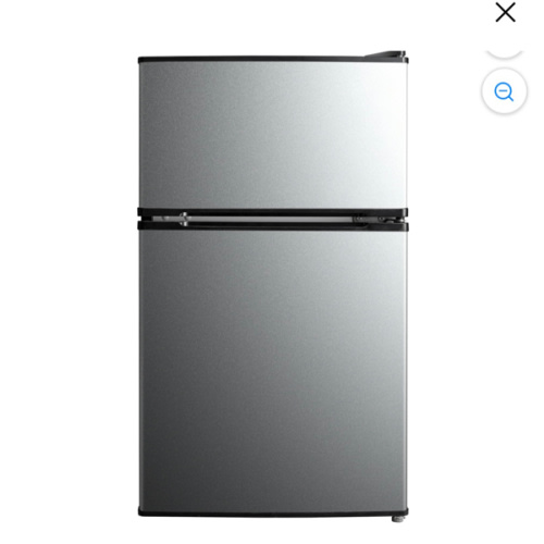 3.2 Cu Ft 2-Door Refrigerator with Freezer Stainless Steel Look - Walmart.com