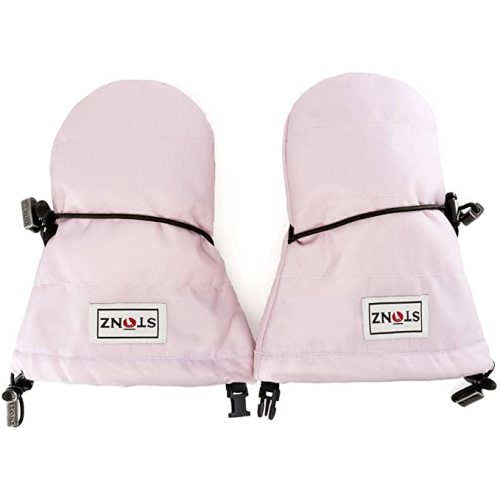 Stonz Baby Mittens - Kids Gloves For Cold Weather - Waterproof Winter Gloves for Girls & Boys - Over-The-Arm Mitts Fits 0-12M - Haze Pink - 0-12m