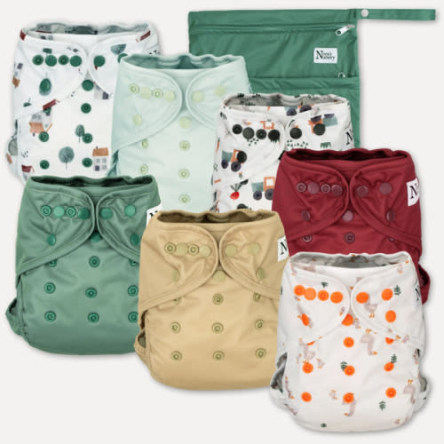Nora’s Nursery - 13-30lbs - 7ct - Cloth Diaper Waterproof Covers