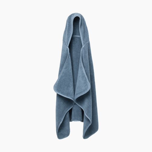 Lalo The Organic Ribbed Hooded Towel - Slate