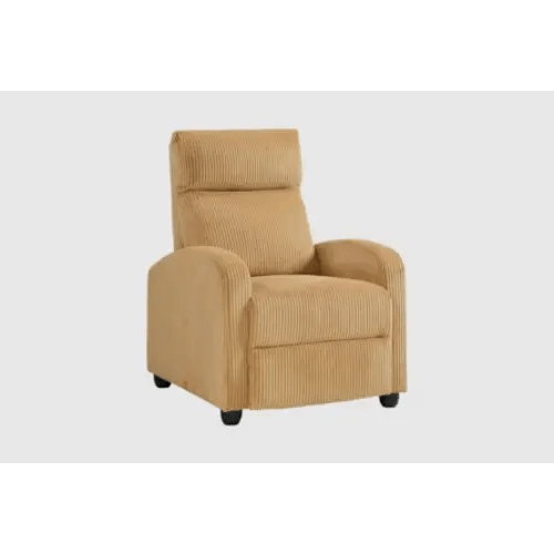 Ouray Yellow Corduroy Fabric Manual 27" Push Back Reclining Chair