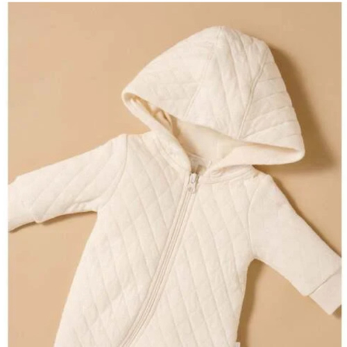 Quilted Coverall Wheat melange - Purebaby Rompers | Maisonette