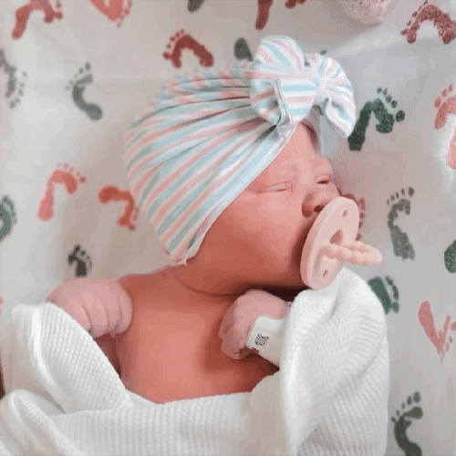 Hospital | NEW Pink & Blue Stripe | Classic Headwrap – Bunny Knots