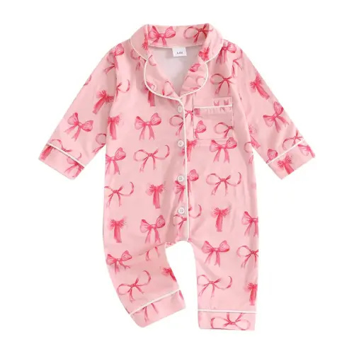 Pink Bow Baby Girl Pajamas | TikTok Shop