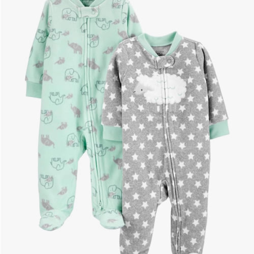 Footed fleece onesies
