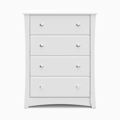 Storkcraft Crescent 4 Drawer Chest - White