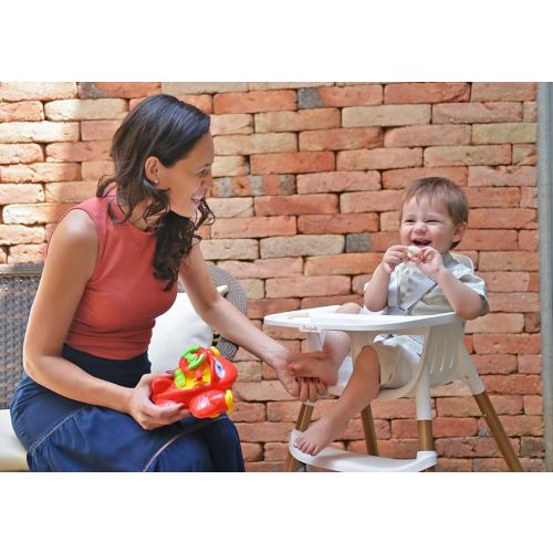 Peg Perego Poke High Chair - Modern and Easy to Clean - from 6 to 36 Months - Polar (White & Gold)
