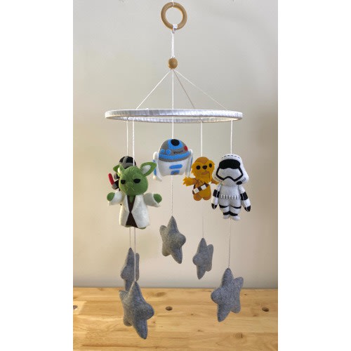 Handmade Star Wars Baby Mobile: Felt Nursery Decor